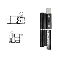 Петля дверная Stroxx 2-х секционная клеммная регулируемая 120 кг черная RAL9005