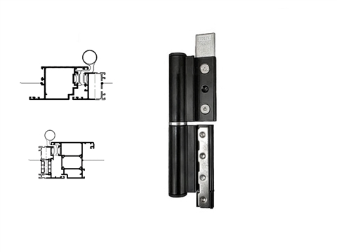 Петля дверная Stroxx 2-х секционная клеммная регулируемая 120 кг черная RAL9005