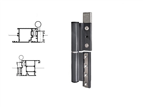 Петля дверная Stroxx 2-х секционная клеммная регулируемая 120 кг антрацит RAL7024