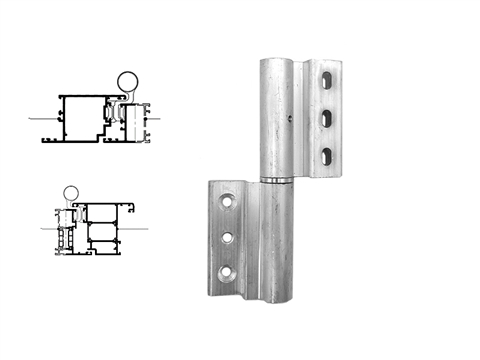 Петля дверная Stroxx 2-х секционная клеммная регулируемая 120 кг неокрашенная