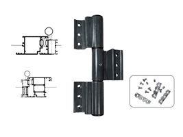Петля дверная Stroxx 3-х секционная клеммная регулируемая 90 кг антрацит RAL7024