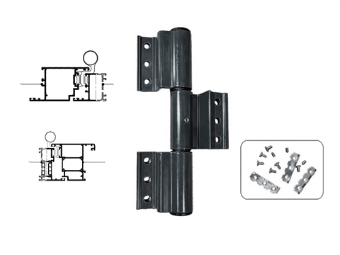 Петля дверная Stroxx 3-х секционная клеммная регулируемая 90 кг антрацит RAL7024