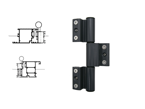 Петля дверная Stroxx 3-х секционная клеммная регулируемая 90 кг антрацит RAL7024