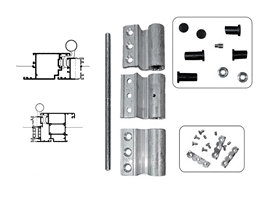 Петля дверная Stroxx 3-х секционная клеммная регулируемая 90 кг неокрашенная