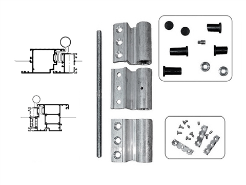 Петля дверная Stroxx 3-х секционная клеммная регулируемая 90 кг неокрашенная