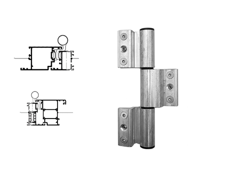 Петля дверная Stroxx 3-х секционная клеммная регулируемая 90 кг неокрашенная