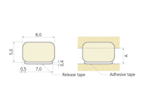 Уплотнитель QL-3015 коричневый RAL8019 (самоклеющийся)