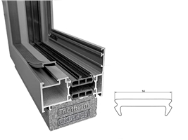 Профиль заполняющий паза ALU 14 черный