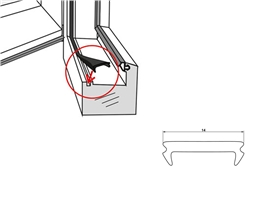 Профиль заполняющий паза ALU 14 черный