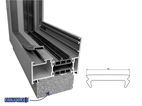 Профиль заполняющий паза ALU 14 черный