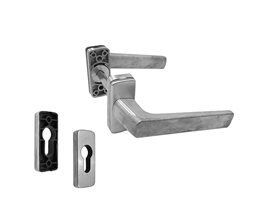 Гарнитур нажимной двусторонний раздельный с розеткой GL, неокрашенный STROXX