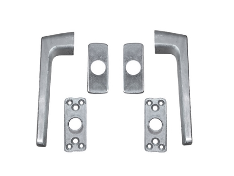 Гарнитур нажимной двусторонний раздельный с розеткой GL, неокрашенный STROXX