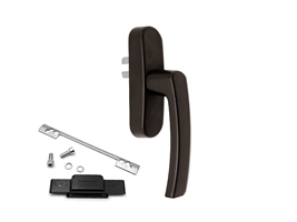 Ручка оконная R U-адаптер 98-104 коричневая RAL8019 STROXX