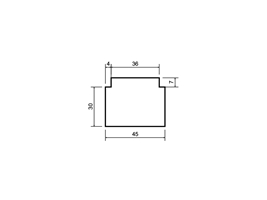 Профиль подставочный теплый blaugelb 30(37)x36(45)х1175 мм Rehau
