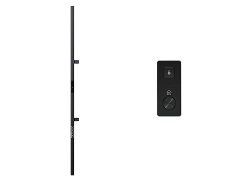 Ручка офисная входная Smart G02 внутренняя кнопка и интерком 690/2060 крепление 45 град черный анод